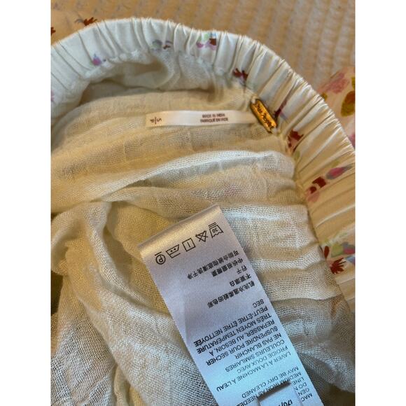 Free People Kaia White Floral Cottage Core Set Midi Skirt Spaghetti Strap Top Sm - Picture 9 of 16